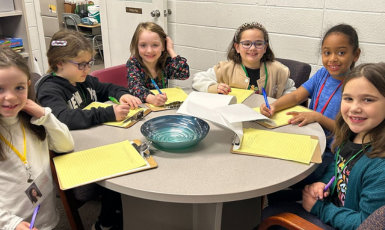  Six lucky students got to be staff members of School Street School on Thursday, February 15, 2024.